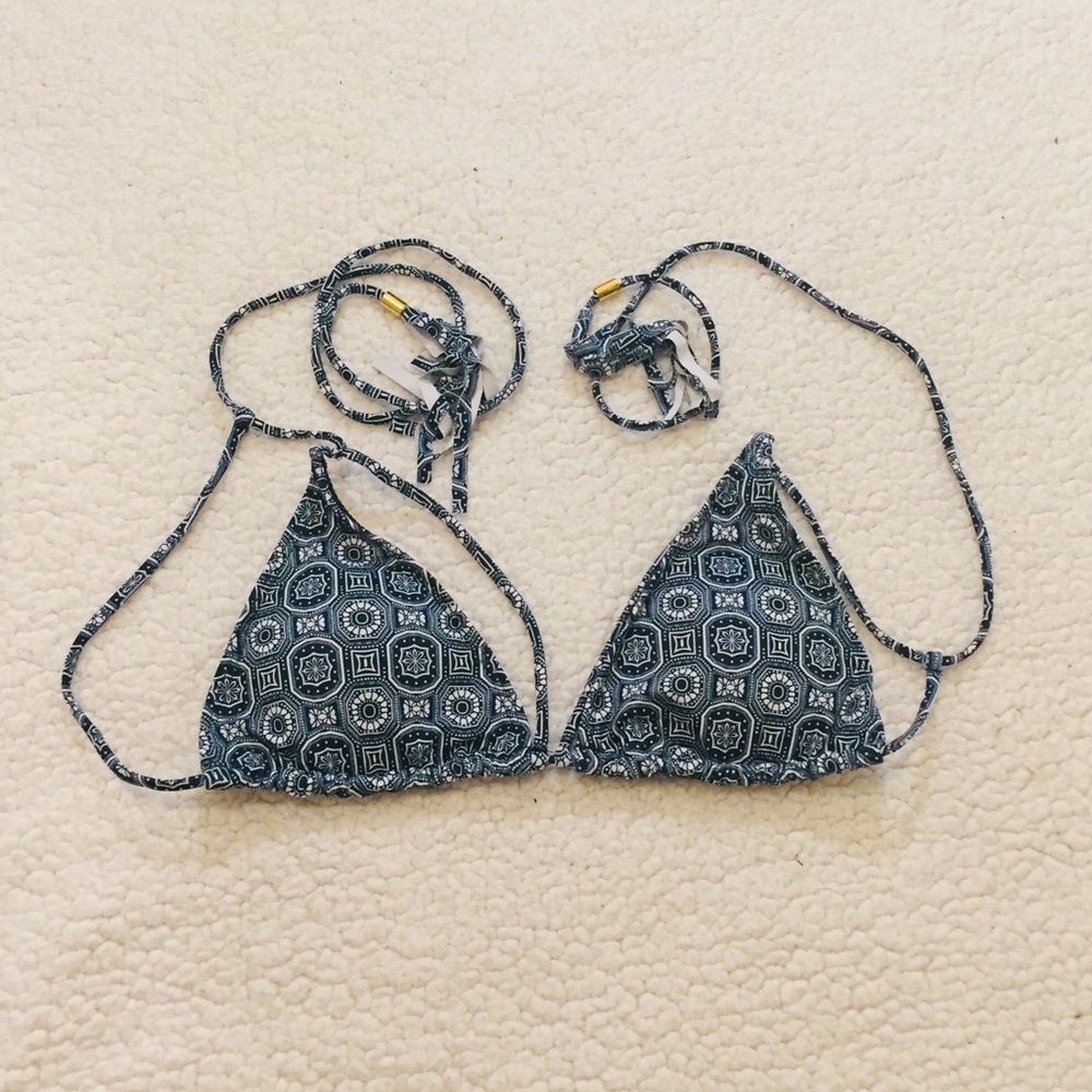 Flower Print Bikini Top